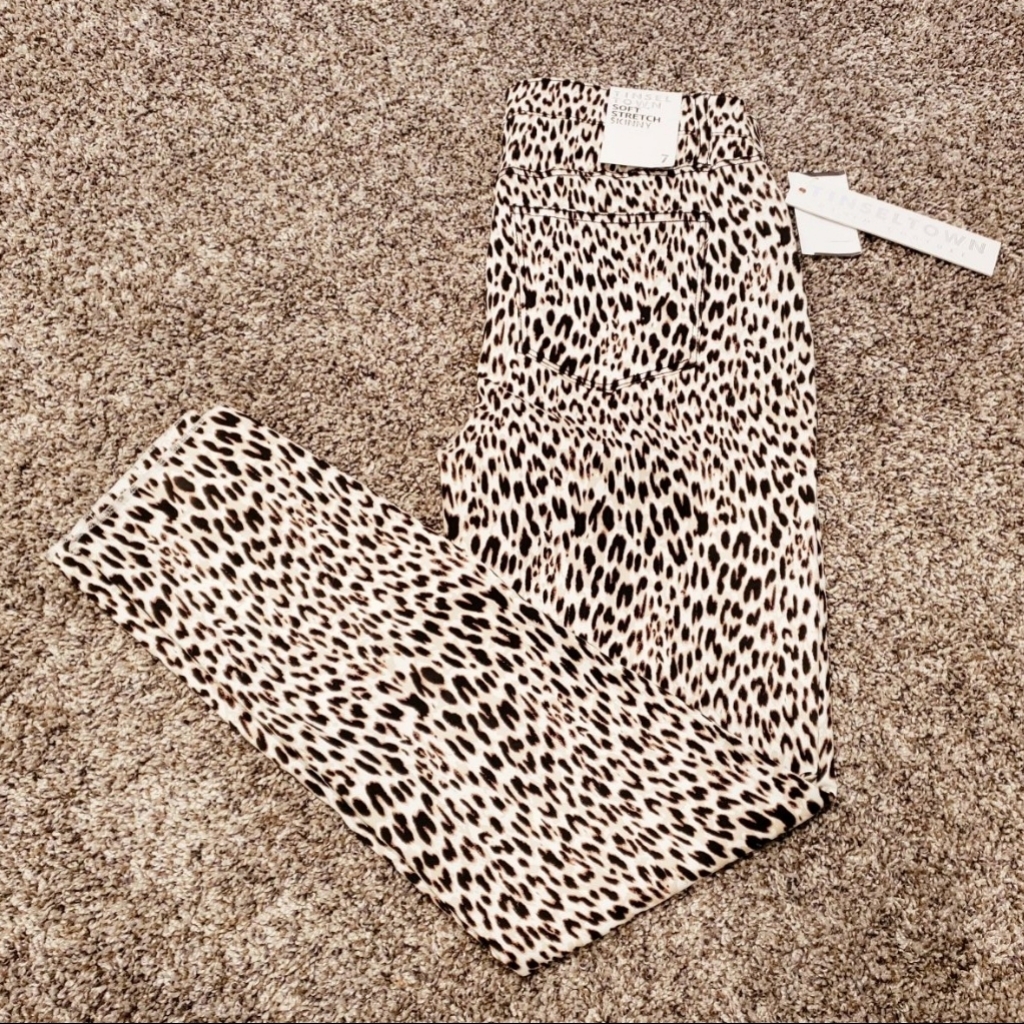 Tinseltown Junior Leopard Print Pants Sz 7